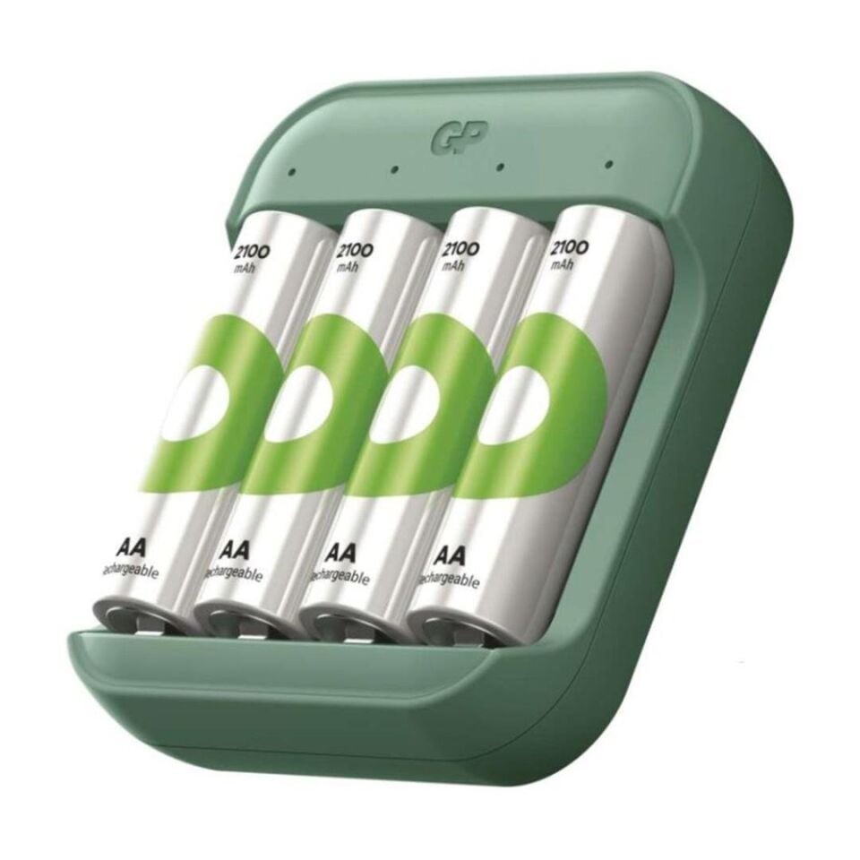 GP Recyko B423 USB Pil Şarj Cihazı Seti  4 Adet AA 2700Mah Yüksek Kapasiteli Şarjlı Pil Dahil