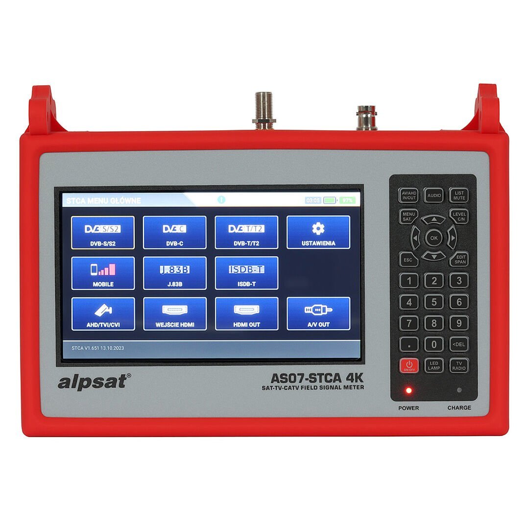 Satfinder As07-Stca 4K Dvb S-S2 T-T2 Combo Sinyal Analizörü Uydu Bulucu Sinyal Ölçer