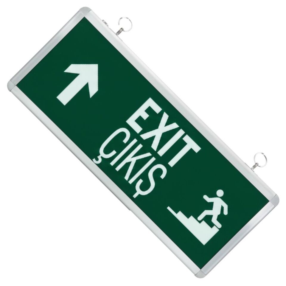 Horoz Robson HL330 3 Watt 160 Lümen Şarjlı Acil Çıkış Yukarı Merdiven Exit Çıkış Levhası Tabelası Özellikleri 2'Li Paket