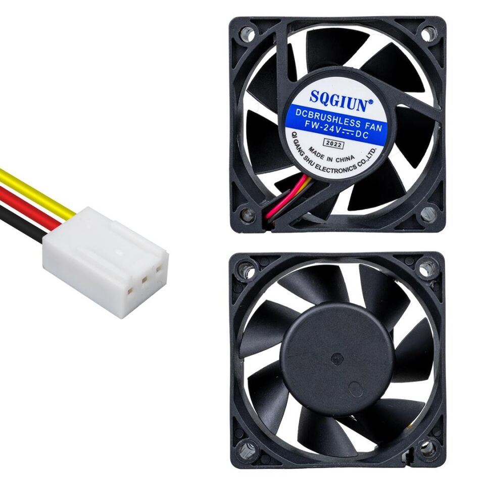 Ayt Powermaster IC-216 3 Pin Kablolu 60X60X25 Mm 24 Volt Fırçasız DC Kasa Fanı Soğutucu Fan 6x6x2.5 cm