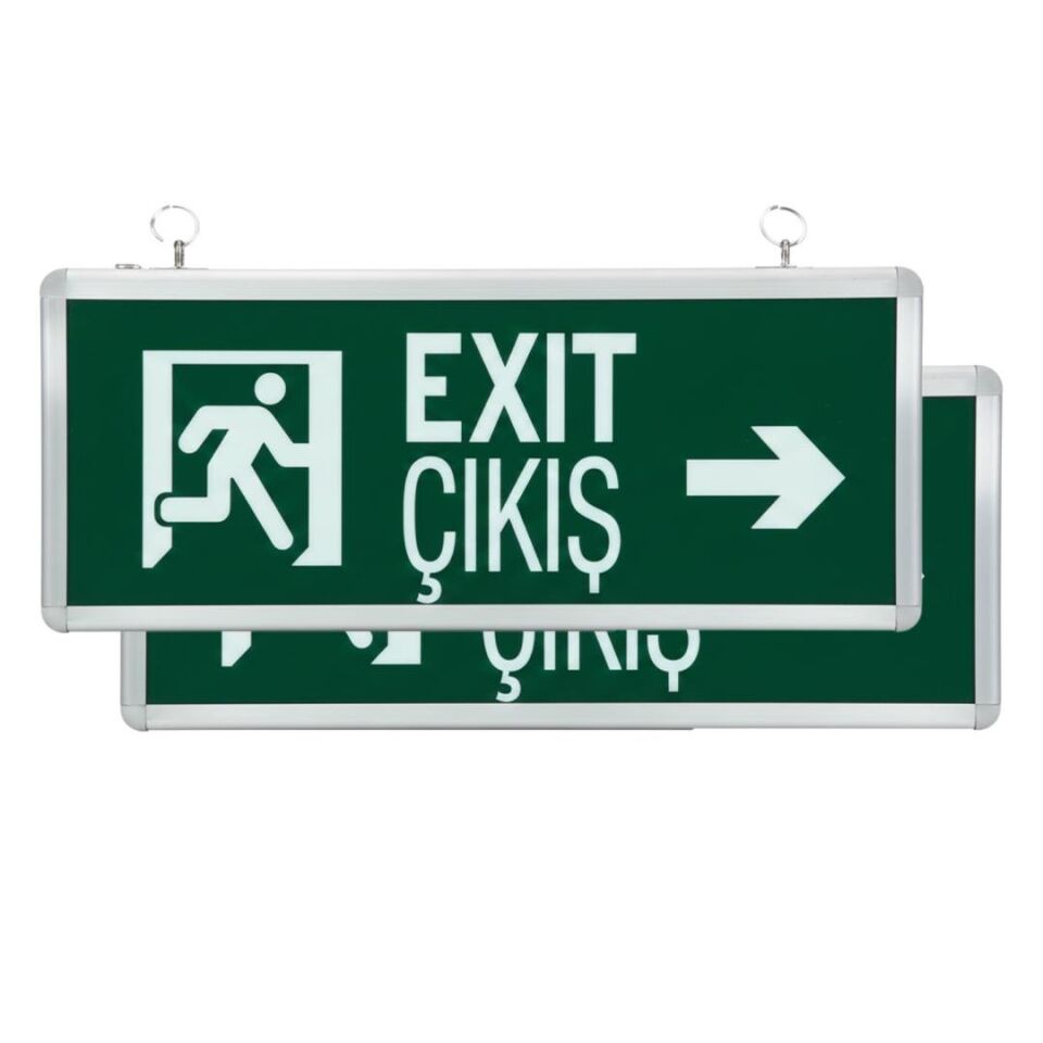 Horoz Robson HL330L 3 Watt 160 Lümen Şarjlı Acil Çıkış Sağ Sol Exıt Çıkış Levhası Tabelası Özellikleri 2'Li Paket
