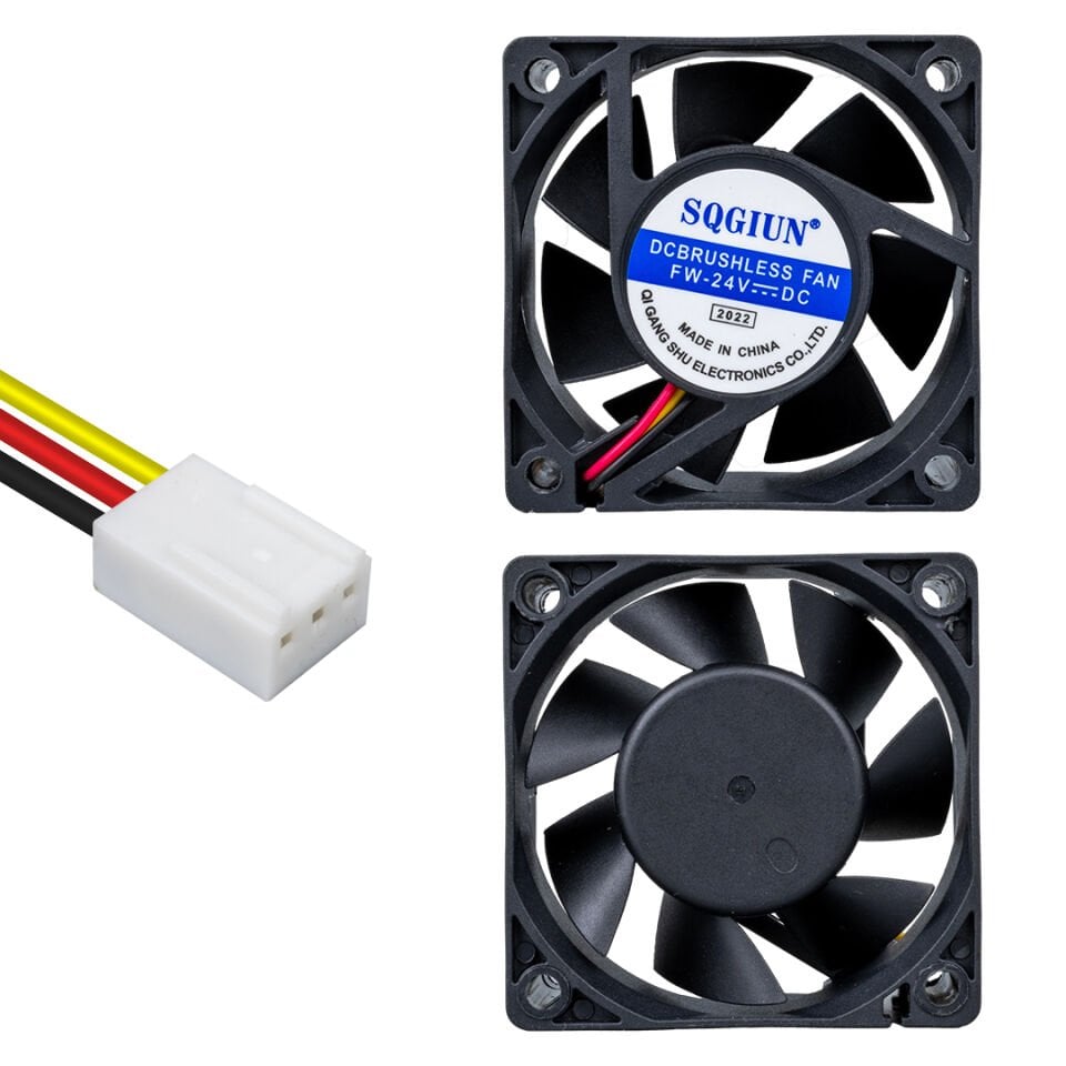 Ayt Powermaster IC-216 3 Pin Kablolu 60X60X25 Mm 24 Volt Fırçasız DC Kasa Fanı Soğutucu Fan 6x6x2.5 cm