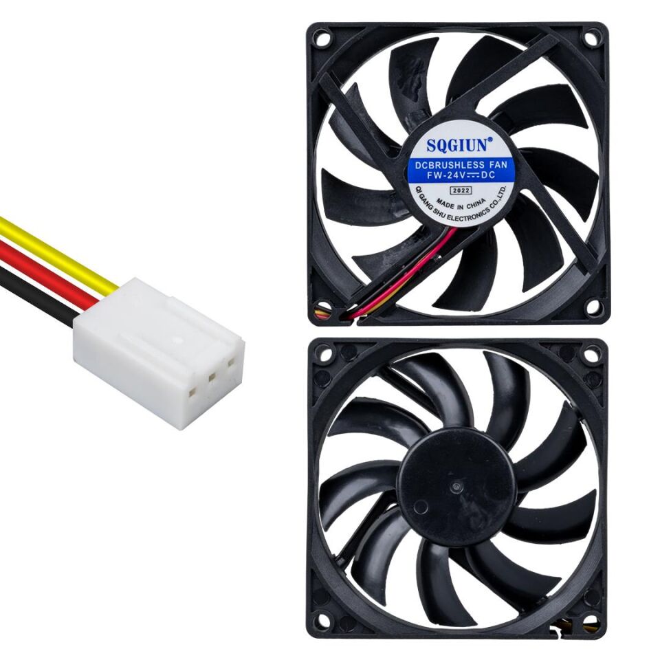 Ayt Powermaster IC-216 3 Pin Kablolu 80X80X15 Mm 24 Volt Fırçasız DC Kasa Fanı Soğutucu Fan 8x8x1.5 cm