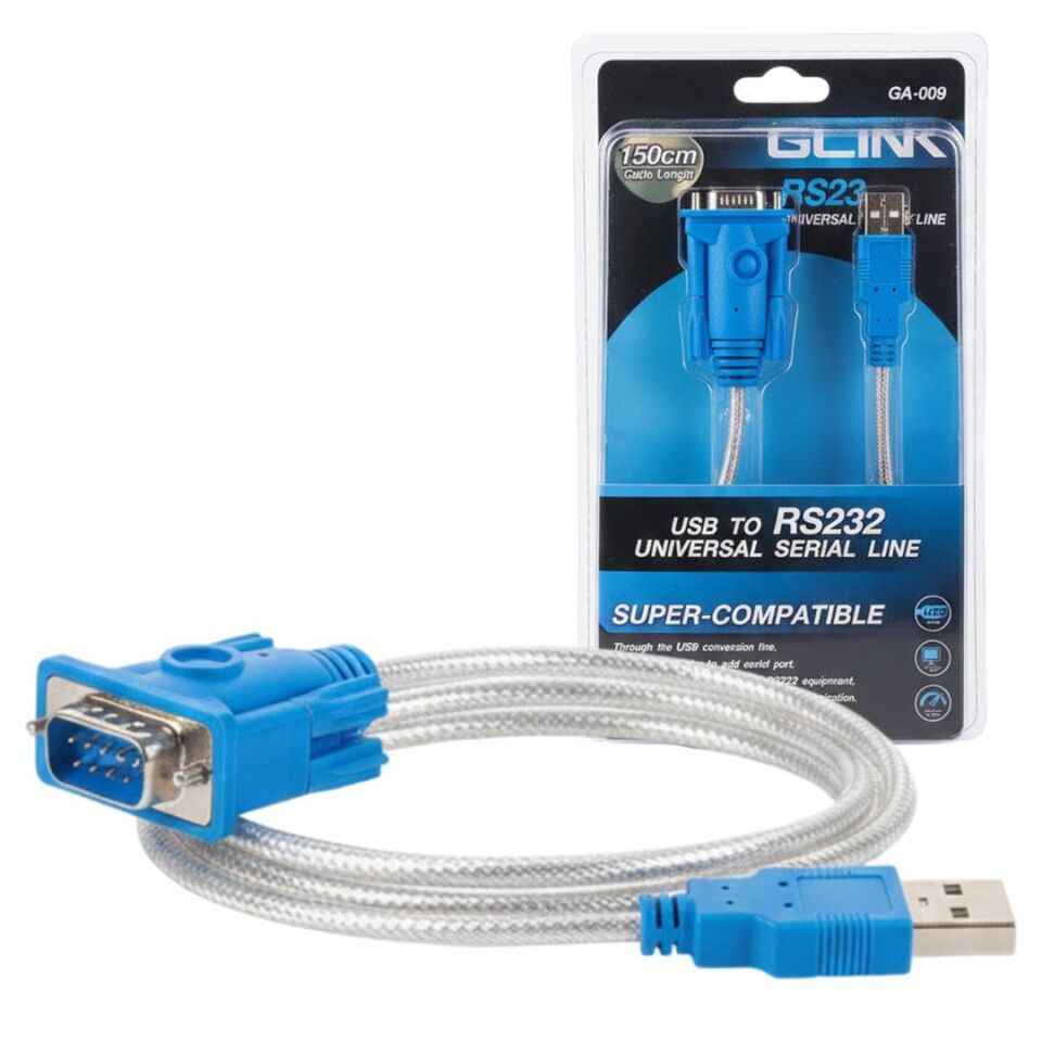 Powermaster PM-21764 USB To RS232 1.5 Metre Üniversal Serial Line Glink GA-009