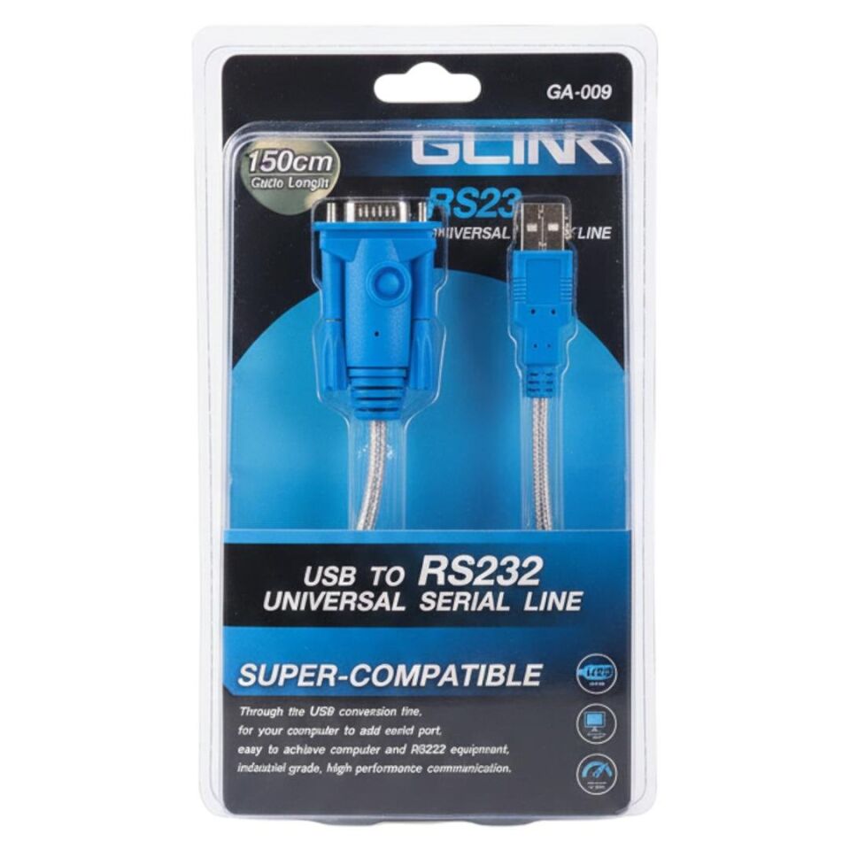 Powermaster PM-21764 USB To RS232 1.5 Metre Üniversal Serial Line Glink GA-009