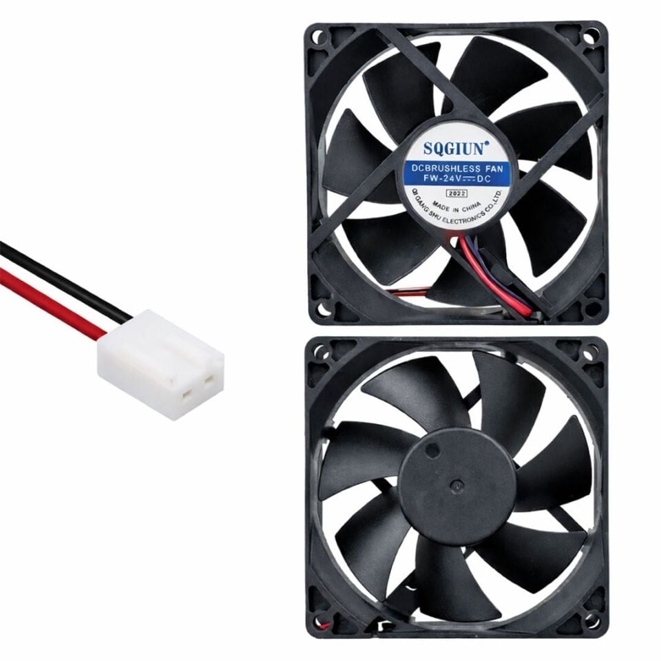 Ayt Powermaster IC-216 3 Pin Kablolu 80X80X25 Mm 24 Volt Fırçasız DC Kasa Fanı Soğutucu Fan 8x8x2.5 cm