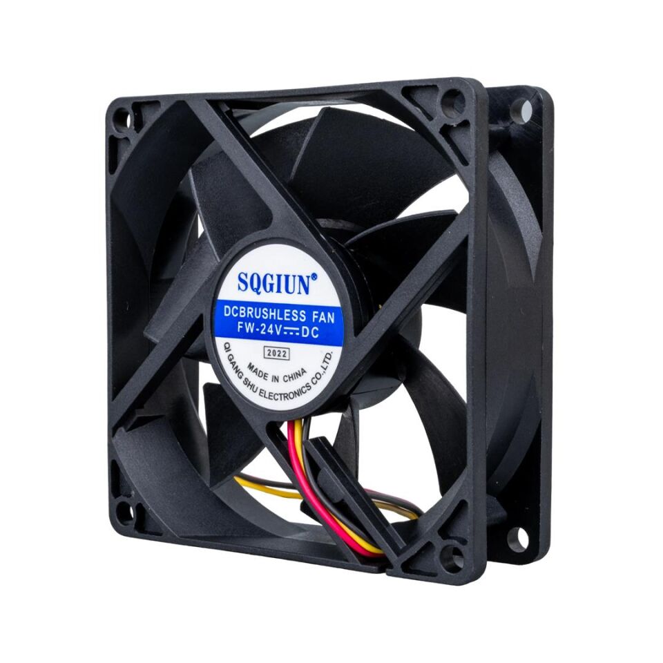 Ayt Powermaster IC-216 3 Pin Kablolu 80X80X25 Mm 24 Volt Fırçasız DC Kasa Fanı Soğutucu Fan 8x8x2.5 cm