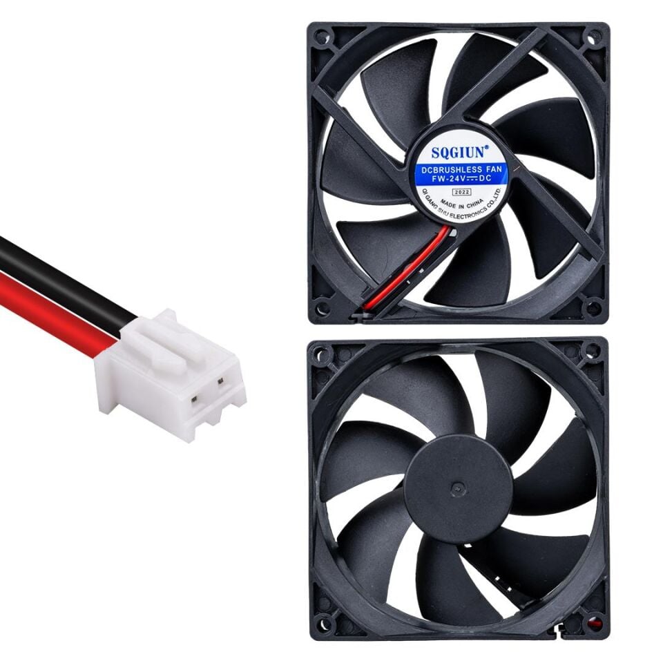 Ayt Powermaster IC-216 2 Pin Kablolu 92X92X25 Mm 24 Volt Fırçasız DC Kasa Fanı Soğutucu Fan 9.2x9.2x2.5 cm