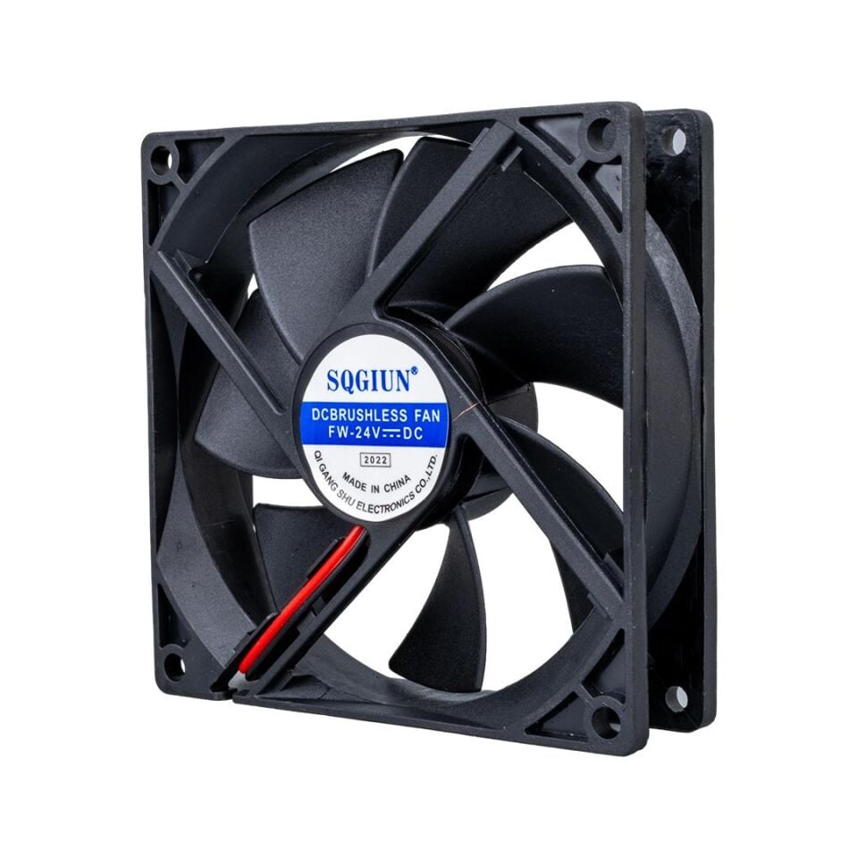 Ayt Powermaster IC-216 2 Pin Kablolu 92X92X25 Mm 24 Volt Fırçasız DC Kasa Fanı Soğutucu Fan 9.2x9.2x2.5 cm