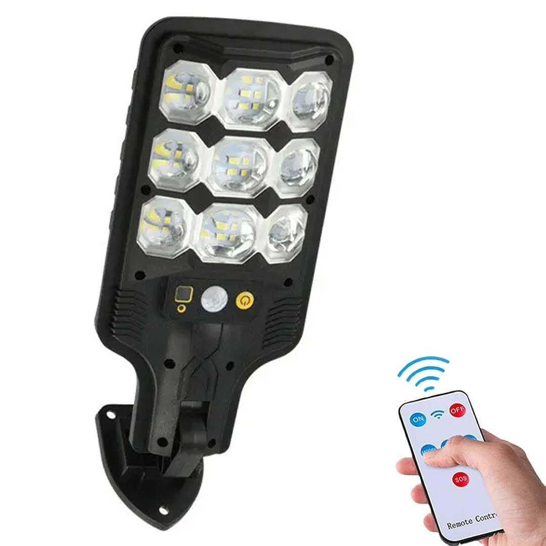 Ayt Powermaster HS-8037A Solar Güneş Enerjili 63 SMD Ledli Hareket Sensörlü Sokak Lambası Led Bahçe Aydınlatması