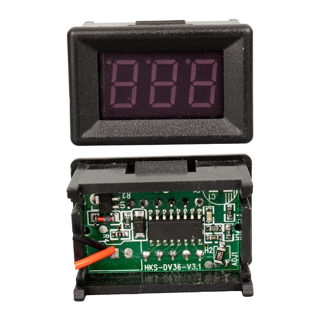 Ayt Weko CA-036-30V DC 4.5 - 30.0 Volt İki Kablolu Dijital Kırmızı Ekran Voltmetre 2 Pin