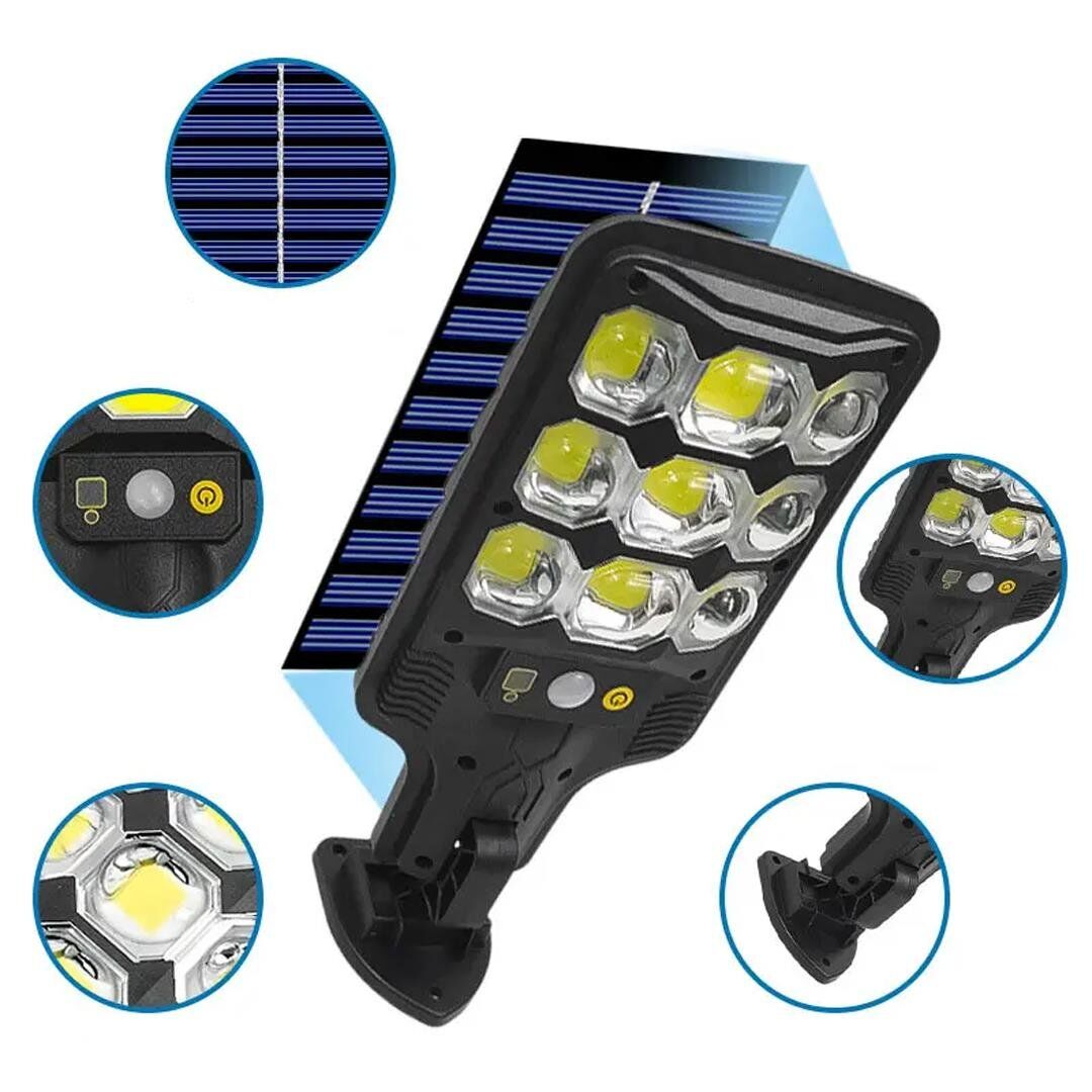 Ayt Powermaster HS-8037B Solar Güneş Enerjili Cob Ledli Hareket Sensörlü Sokak Lambası Led Bahçe Aydınlatması