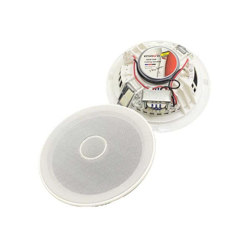 Osawa OSW-628 16 cm Tweeterli 100 Volt Trafolu Tavan Alçıpan Hoparlör Okul Cami Mağaza Konferans Salonu Hoparlörü