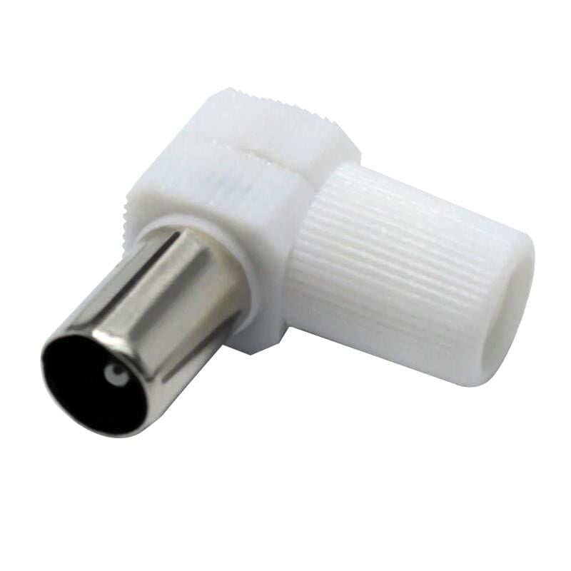 Powermaster 60 Ohm L Erkek Beyaz Anten Fişi Tüplü Tv Anten Giriş Soketi