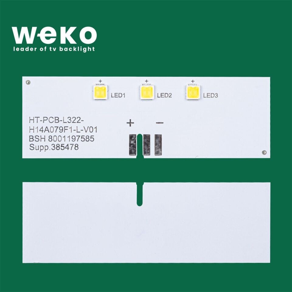 Buzdolabı İç Aydınlatma Ledi 54x18 Mm Buzdolabı Lambası LD79 HT-PCB-L322-H14A079B-L-V01 3 Çipli