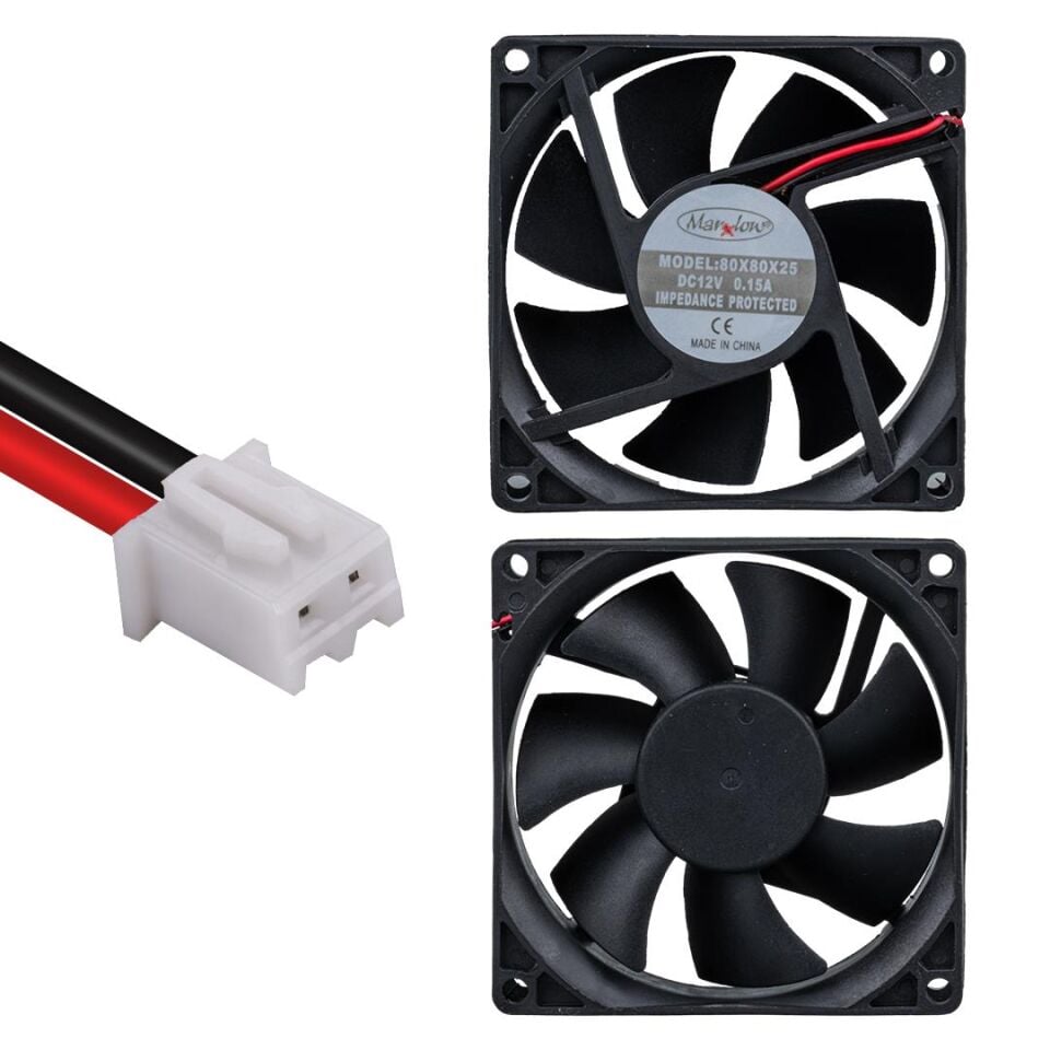 Ayt Powermaster IC-216 Fırçasız DC Fan 80X80x25mm 12 Volt 3 Pin 8X8X2,5 Cm Soğutucu Fan