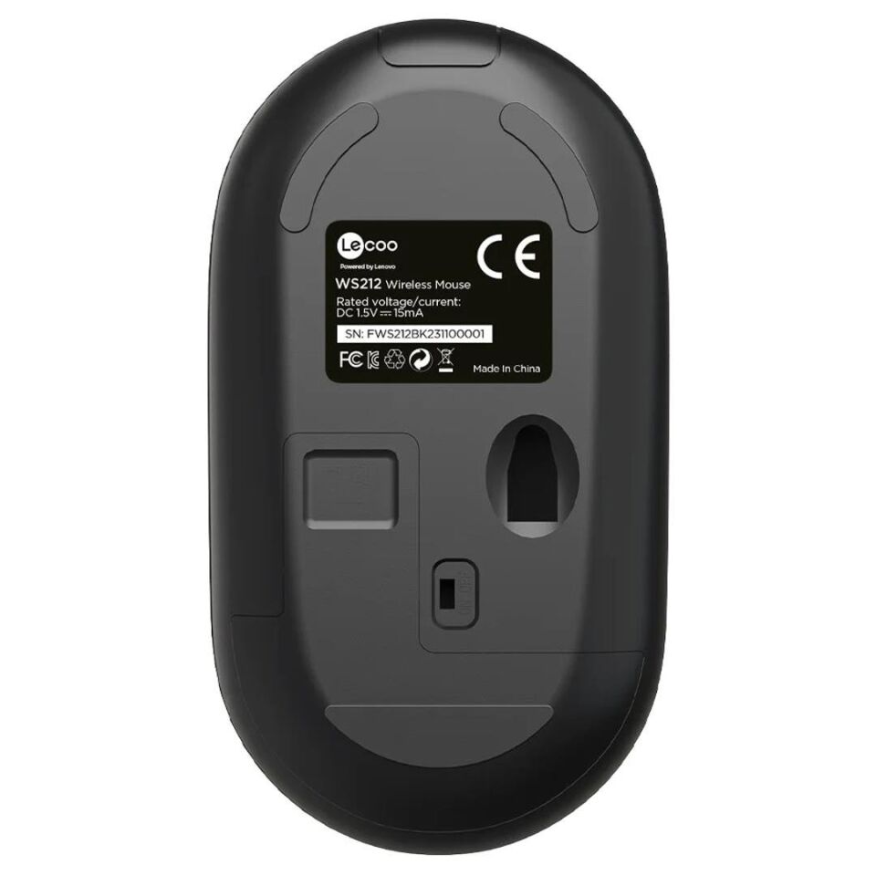 Lenovo Lecoo WS212 1600 DPI 4 Tuşlu Kablosuz Siyah Optik Mouse