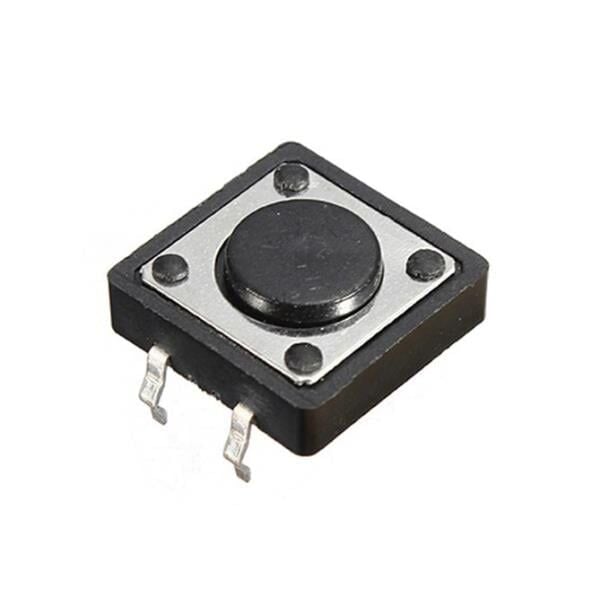 12x12x3.5 Mm IC-202 4 Pinli Tact Switch Yuvarlak Buton Düğme