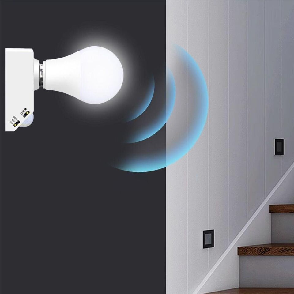 Ayt Ledx DY-102 Abs 360 PIR Harekete Duyarlı Sensörlü E27 Duy Aparatı Zaman Hasasiyet Ayarlı