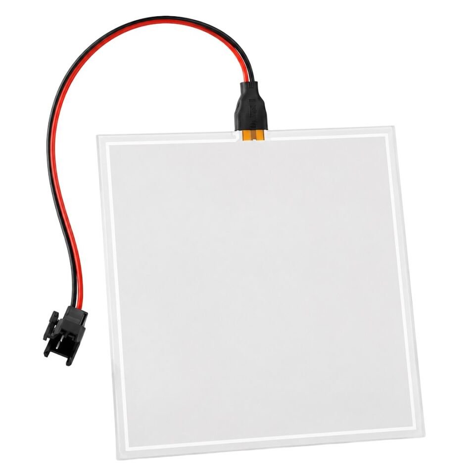 Powermaster PM-37728 100X100mm Elektrominesans (EL) 3V Led Panel Kırmızı Aydınlatmalı Esnek Yapı