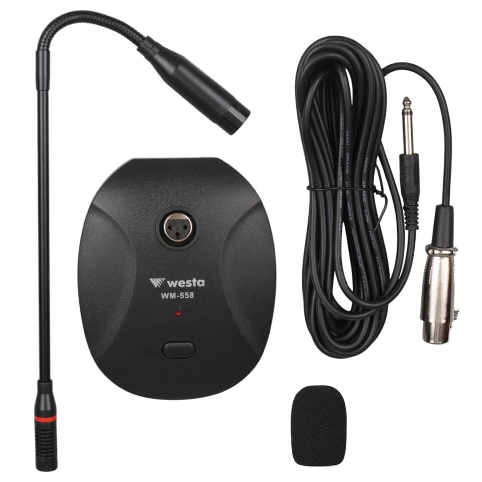 Westa Wm-558 Kondenser Işıklı Konferans Kürsü Mikrofonu Kablolu Mikrofon