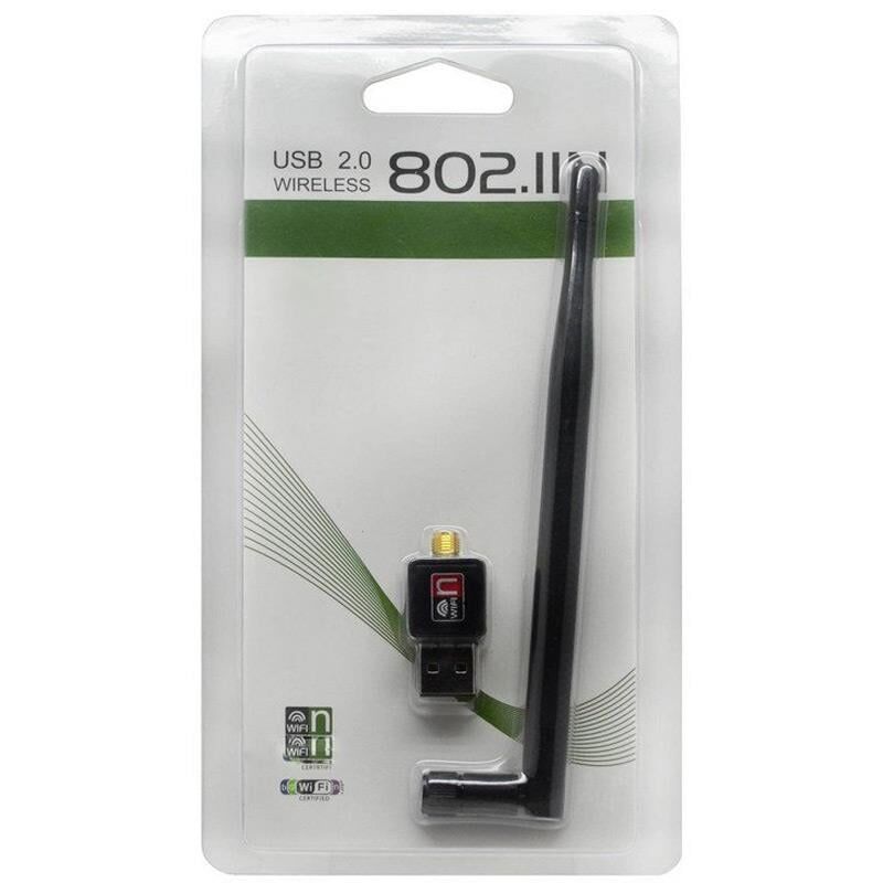 Ayt Fully 300 Usb Antenli 802.11n Wifi 7601 Chipset 2.4Ghz 5dB 150 Mbps IP Uydu Alıcıları Uyumlu Wifi İnternet Adaptör Ethernet