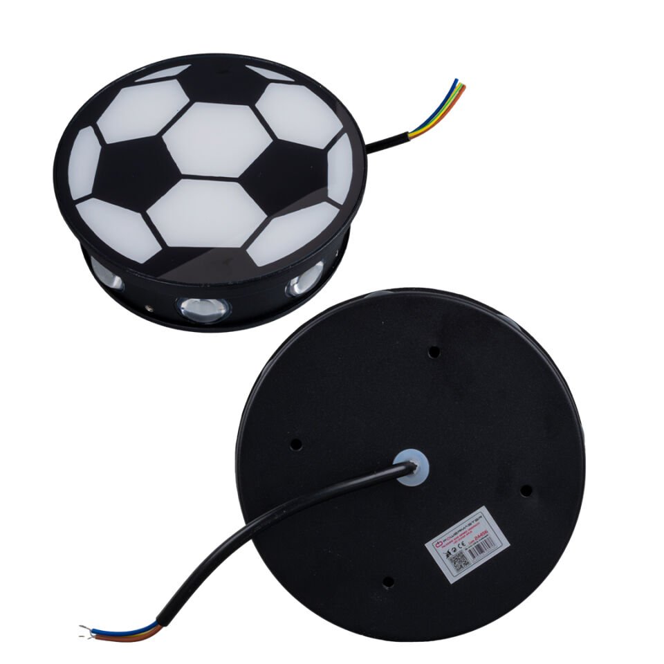 Ayt Powermaster Duvar Aplik Gün Işığı Mavi Futbol Topu Dekorlu Dekoratif Gece Lambası Led Aydınlatma 16x5 Cm