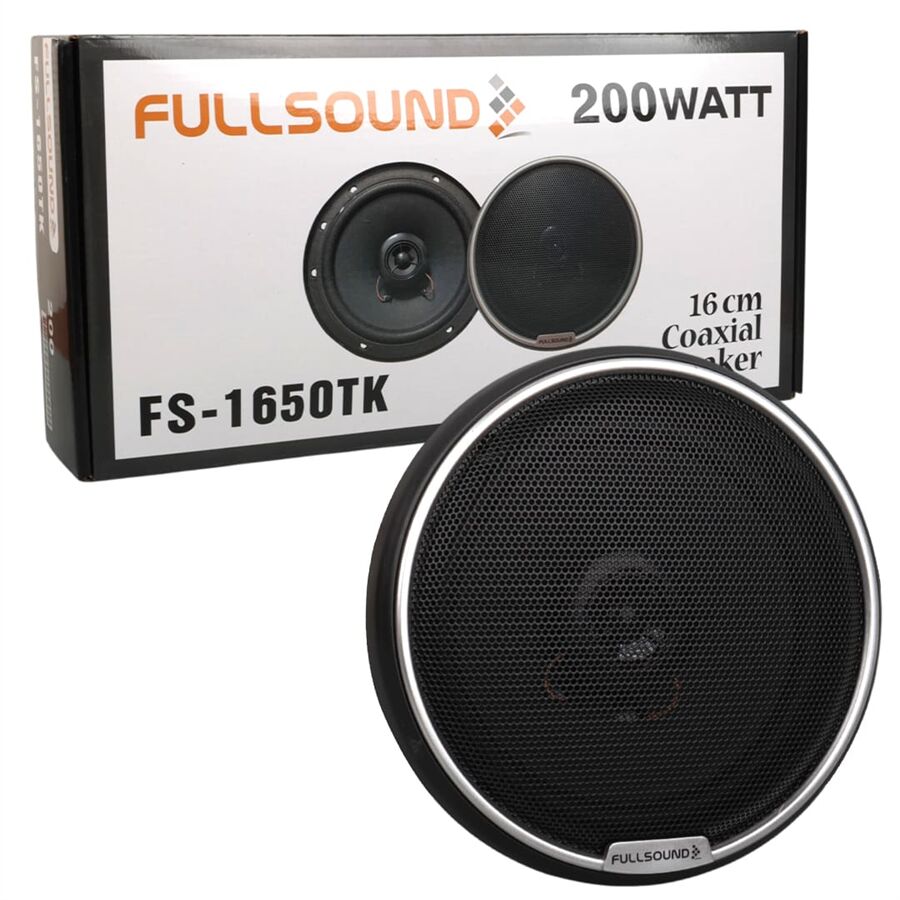 Fullsound FS-1650TK 16 CM 6 İnç 200 Watt Tweeterlı Kapaklı Oto Hoparlör 2 Li Takım