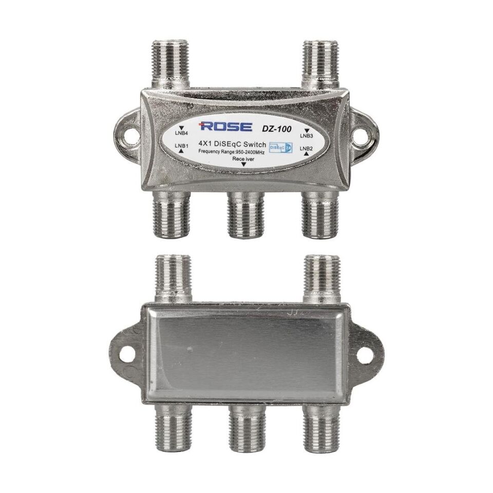Ayt Rose DZ-100 4x1 Diseqc Switch Uydu Çanak Anten Switch 4 Girişi 1 Cihazda Toplamak İçin