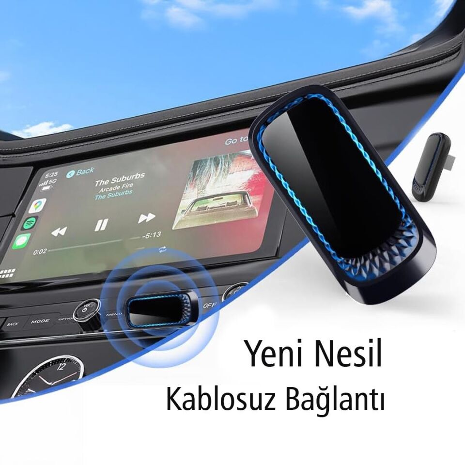 Powermaster PM-24508 Wireless Kablosuz Apple İphone Carplay Ekran Yansıtma (Versiyon 4.0)