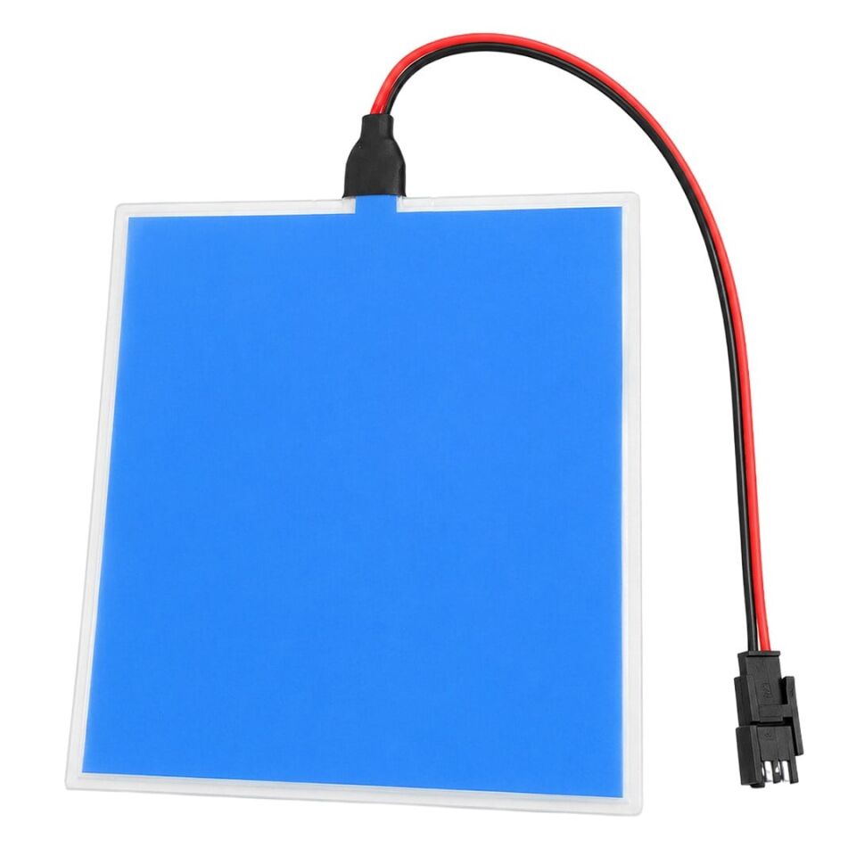 Powermaster PM-37724 100X100mm Elektrominesans (EL) 3V Led Panel Mavi Aydınlatmalı Esnek Yapı