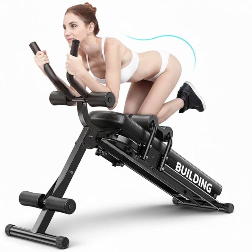 Sunup SN-29122 Fonksiyonel Karın Kası Mekik Sehpası Dijital Sayaçlı Katlanabilir Fitness Egzersiz Aleti