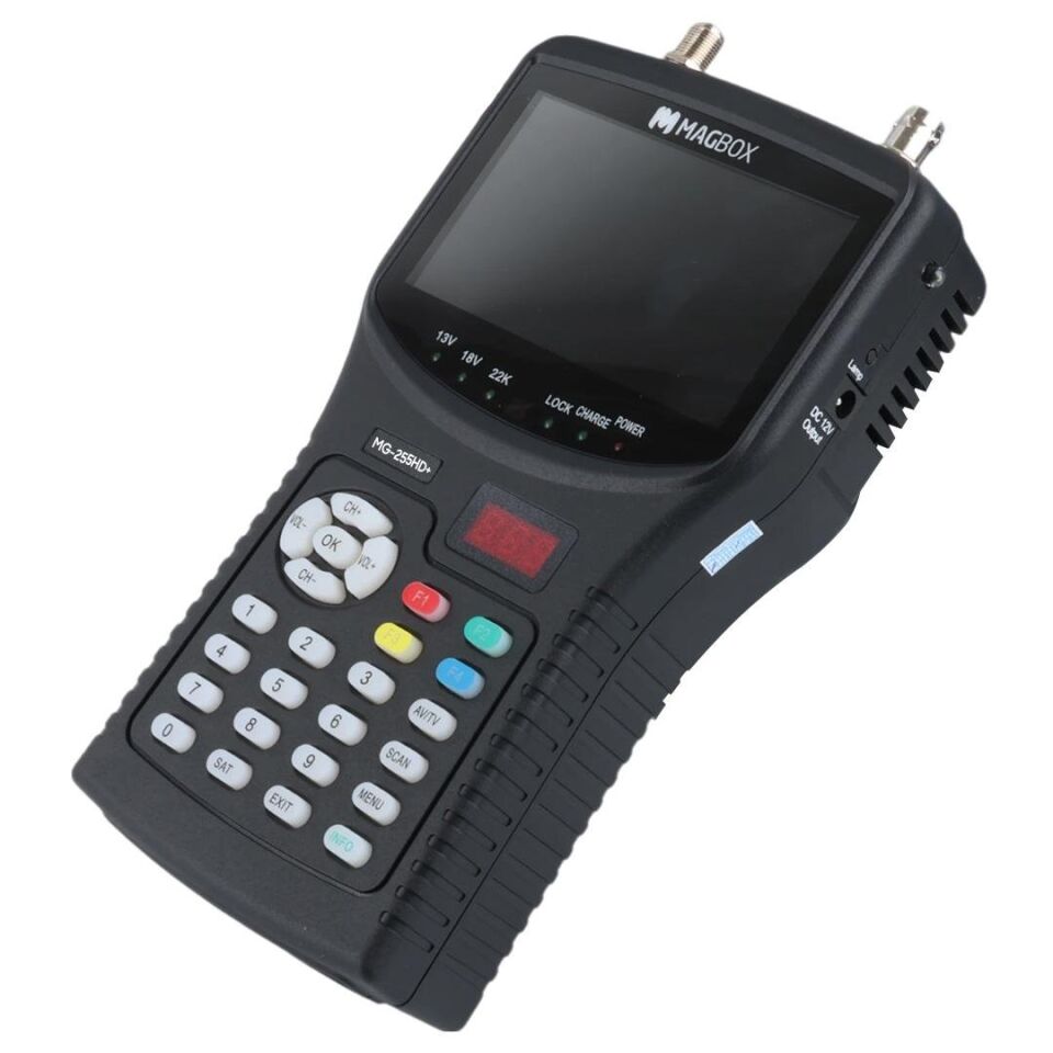 Magbox MG-255HD+ 4.3 İnç Full HD LCD Ekranlı Görüntülü Uydu Yön Bulucu Uzaktan Kumandalı Uydu Ayarlama Türkçe Menü