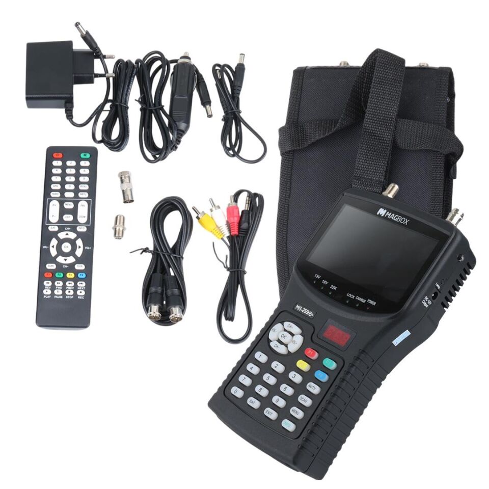 Magbox MG-255HD+ 4.3 İnç Full HD LCD Ekranlı Görüntülü Uydu Yön Bulucu Uzaktan Kumandalı Uydu Ayarlama Türkçe Menü