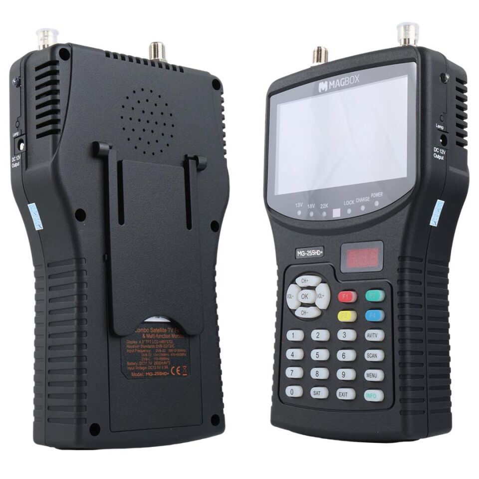 Magbox MG-255HD+ 4.3 İnç Full HD LCD Ekranlı Görüntülü Uydu Yön Bulucu Uzaktan Kumandalı Uydu Ayarlama Türkçe Menü