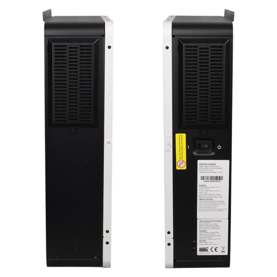 Ayt Powermaster CP-EH62 48V 125A 6200W Off-Grid Hibrit Saf Sinüs Güç İnverteri MPPT Solar Güneş Enerjisi AC Şarj