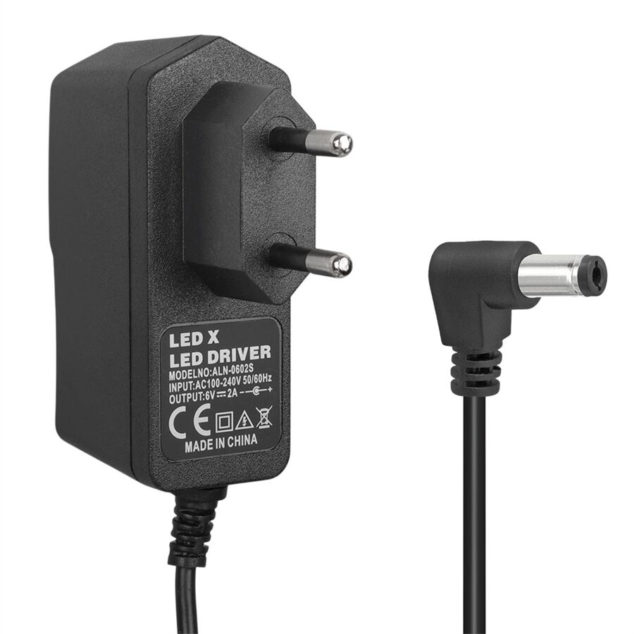 Ayt Powermaster Pm-16738 6 Volt 2 Amper 5.5 2.5 Uçlu Plastik Kasa Priz Tipi Adaptör