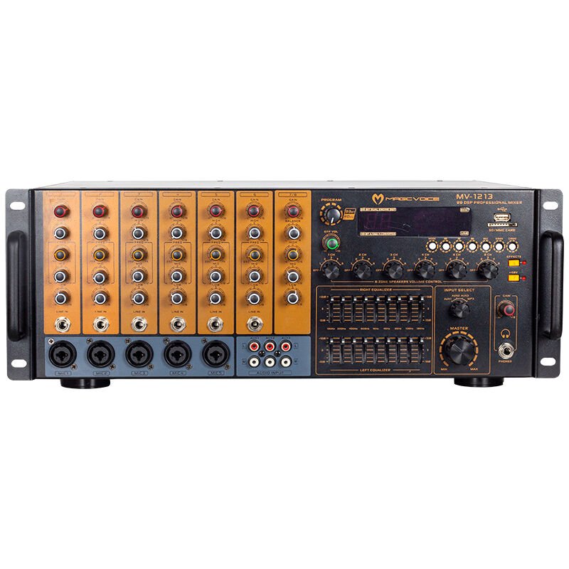 Ayt Magicvoice Mv-1213 6 Kanal 100W Rms Max 800W Trafolu Anfi Bluetooth Usb Okul Cami Konferans Salonu Stüdyo Tipi Amfi