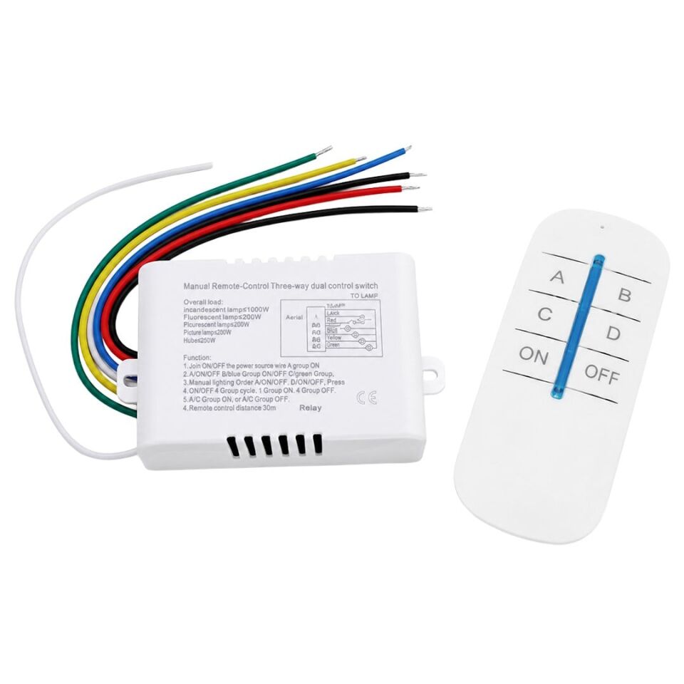 Weko WK-28838 4 Kanallı Uzaktan Kumandalı Aydınlatma Kontrol Anahtarı Avize Modülü
