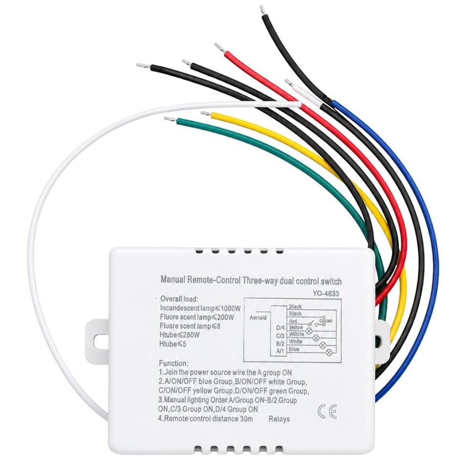 Weko WK-28838 4 Kanallı Uzaktan Kumandalı Aydınlatma Kontrol Anahtarı Avize Modülü