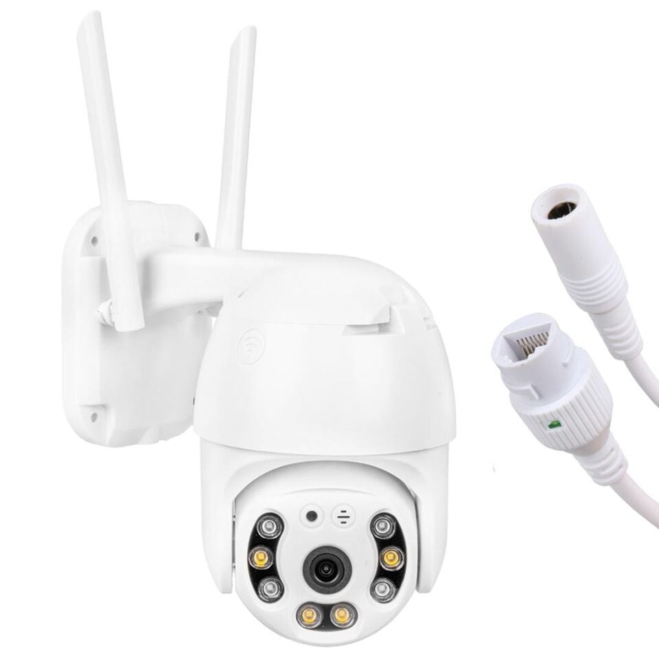 Powermaster Pm-19468 1080P Sese Işığa Duyarlı Su Geçirmez Trailer Kamera İç Ve Dış Mekan İp Wifi Güvenlik Kamerası