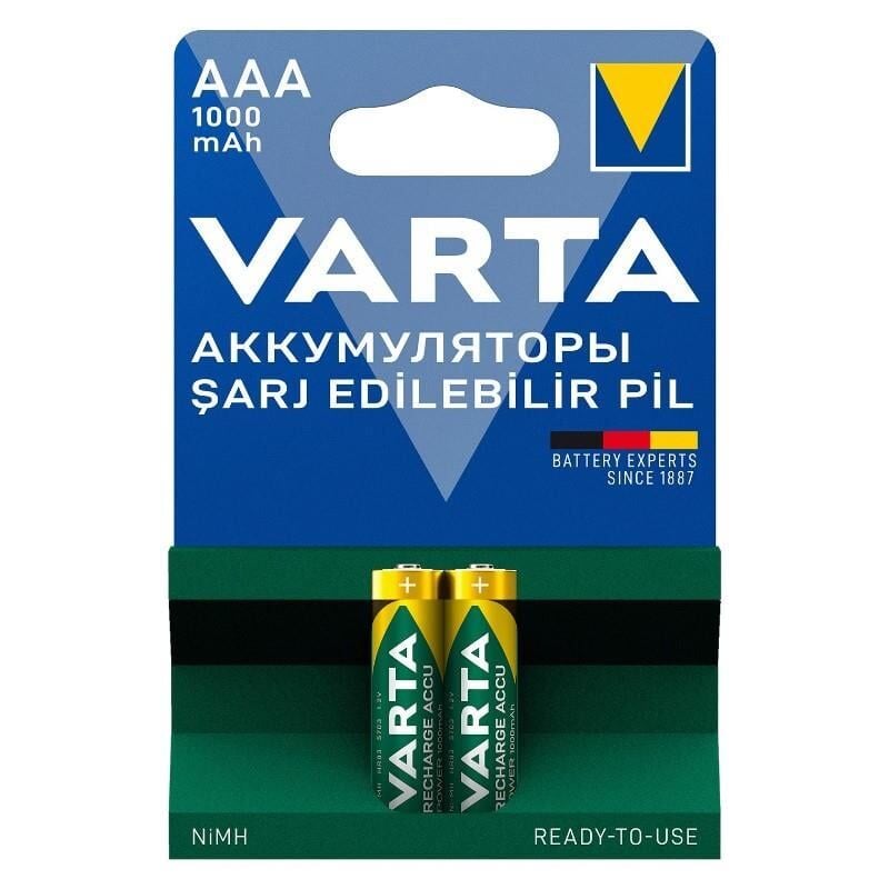 Varta 5703 1.2V 1000 Mah Şarjlı AAA Kalem Pil (2'Li Paket)