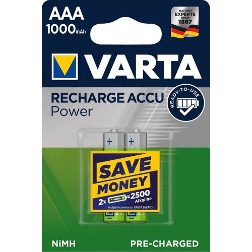 Varta 5703 1.2V 1000 Mah Şarjlı AAA Kalem Pil (2'Li Paket)