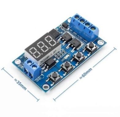 Dual MOSFET Zamanlayıcı Röle Modülü 5V-30V Dijital Ekranlı Ve Tetiklemeli Timer Devresi
