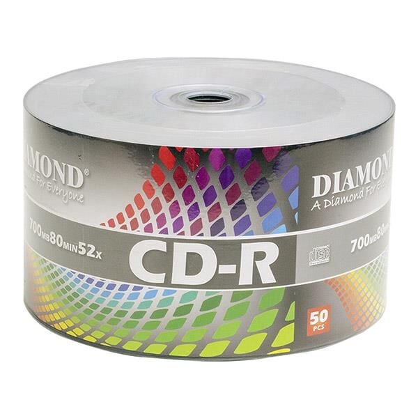 Diamond CD-R 52x 700 Mb 80 Min Boş CD 50 li Paket 80 Dakika Kayıt Süresi