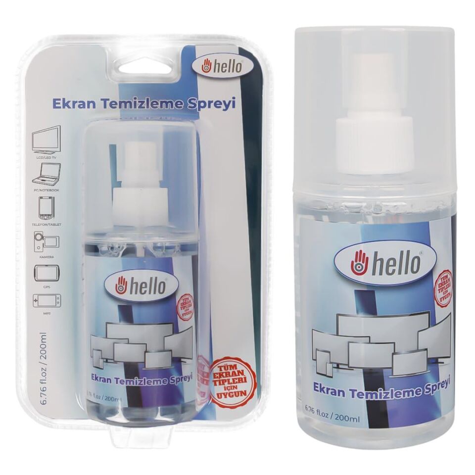 Hello HL-27268 200ML Profesyonel Ekran Temizleyici Sprey Telefon Tablet TV Ve Laptop Temizleme Solüsyonu