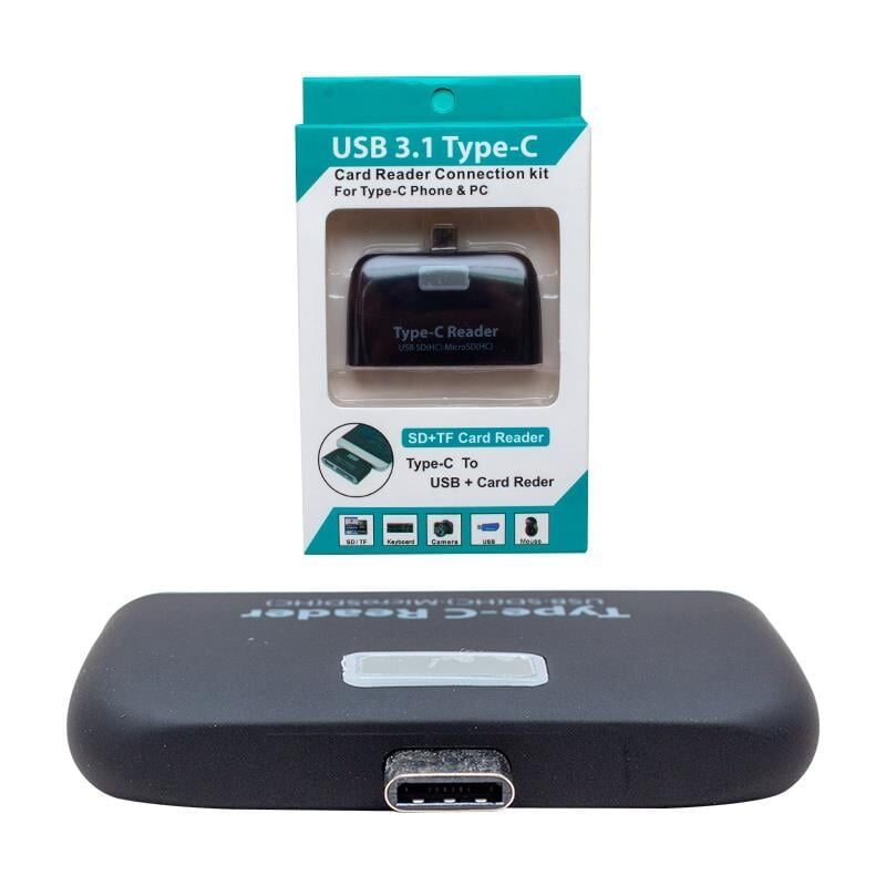 Ayt Powermaster Usb Type-C 3.1 Kart Okuyucu Kit Card Raider Cep Telefonu Tablet Çevirici Dönüştürücü
