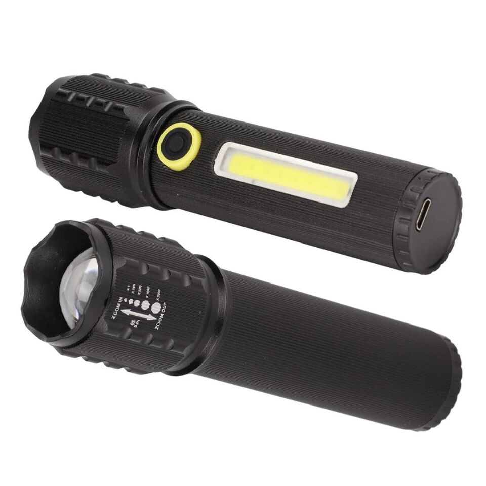 Powermaster 500 Metre Mesafeli El Feneri Uzun Menzilli Şarjlı El Feneri Su Geçirmez 2200 Mah