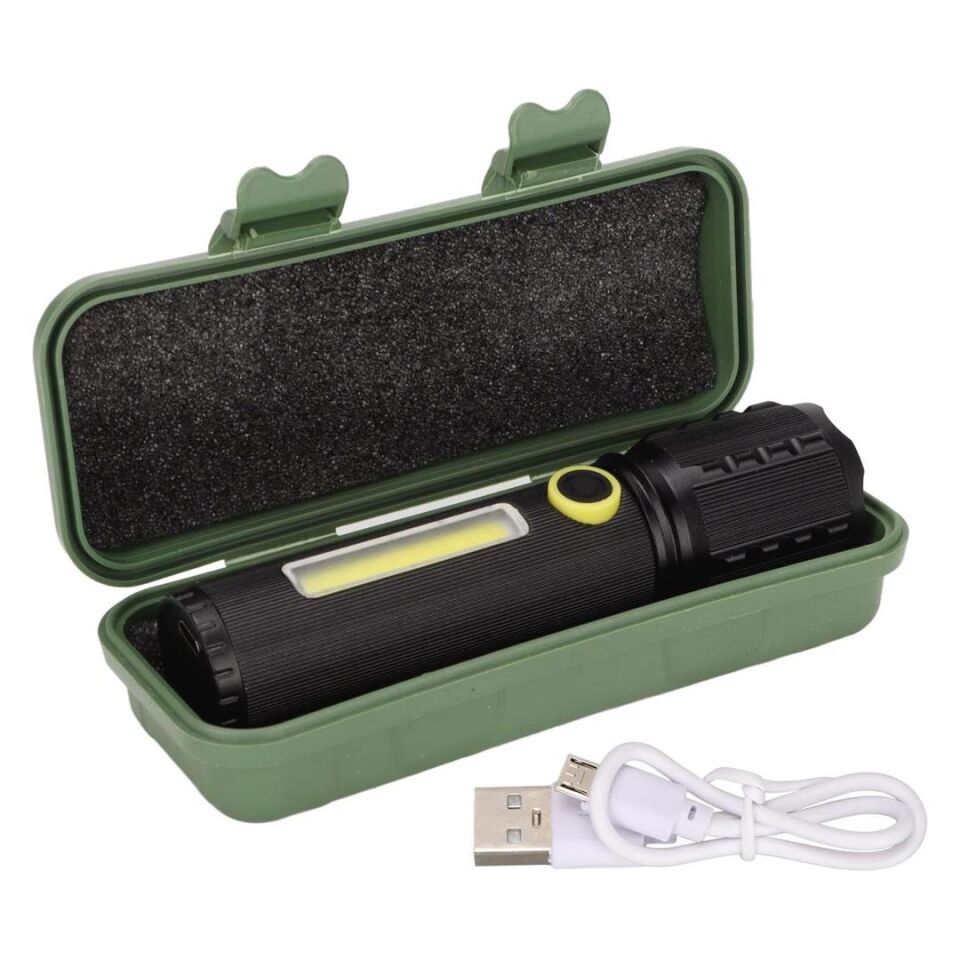 Powermaster 500 Metre Mesafeli El Feneri Uzun Menzilli Şarjlı El Feneri Su Geçirmez 2200 Mah