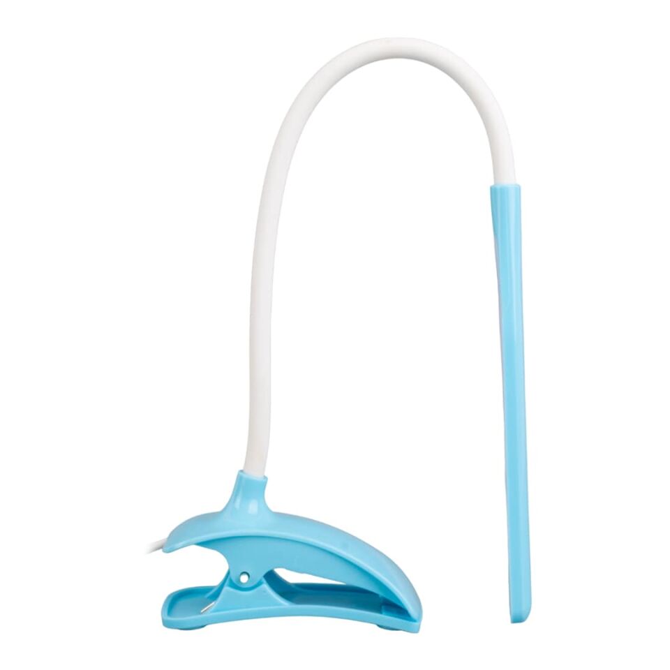 Powermaster Esnek Akrobat Usb 14 Led Mandallı Masa Lambası 1 Metre Kablo 22 Cm Beyaz Led Aydınlatma